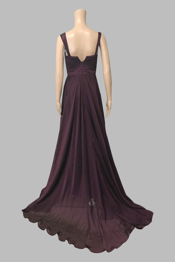 Dark purple chiffon simple bridesmaid Envious & Formal