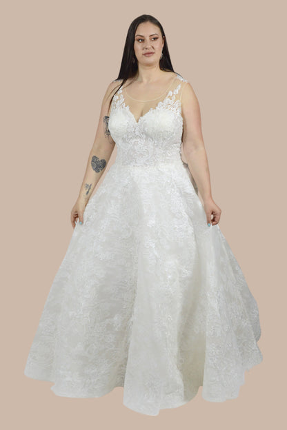 custom made plus size wedding dresses A line ball gown Envious Bridal & Formal 