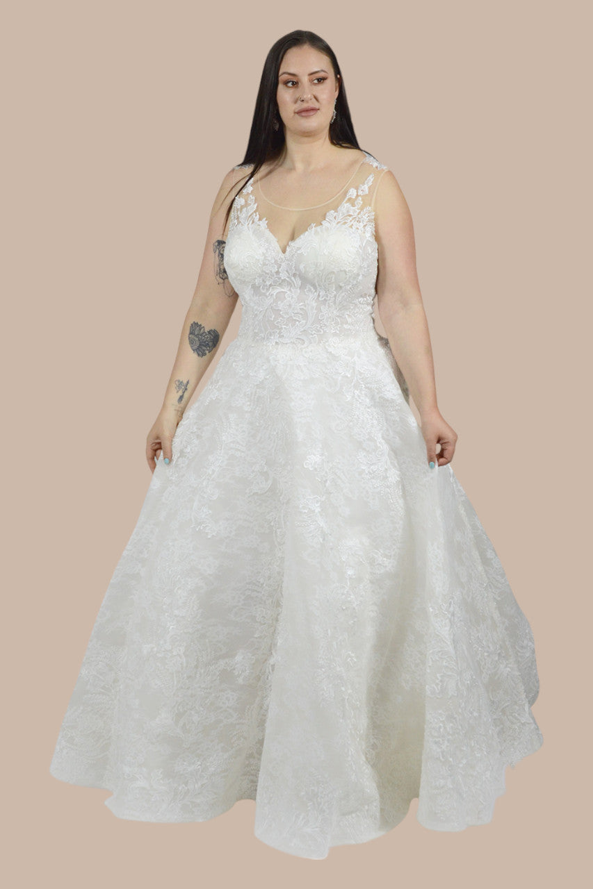 custom made plus size wedding dresses A line ball gown Envious Bridal & Formal 