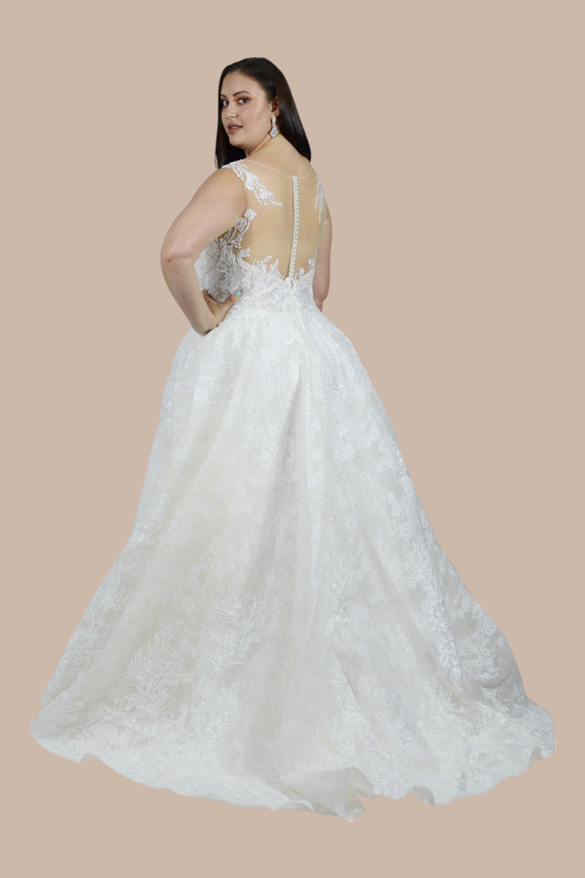 Plus size lace wedding dresses A line Australia online Envious Bridal & Formal
