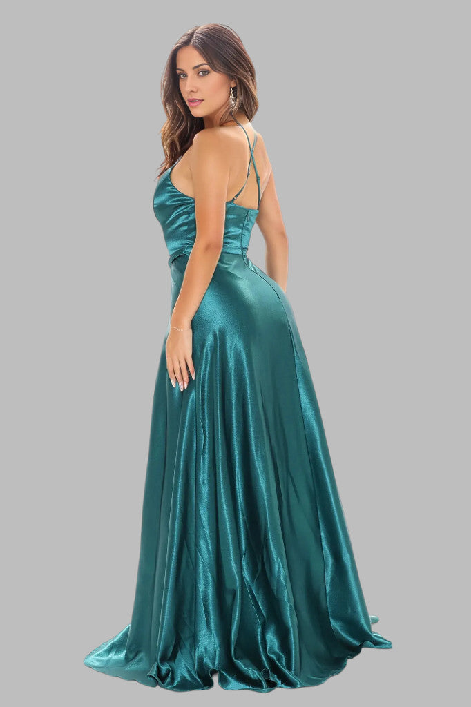 Emerald green satin ball dresses Perth Australia online Envious Bridal & Formal