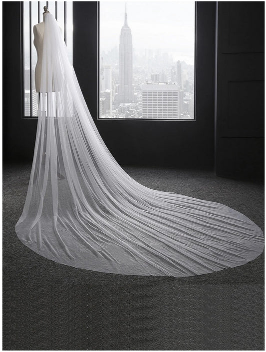 ivory tulle cathedral length bridal veil Perth Australia online Envious Bridal & Formal