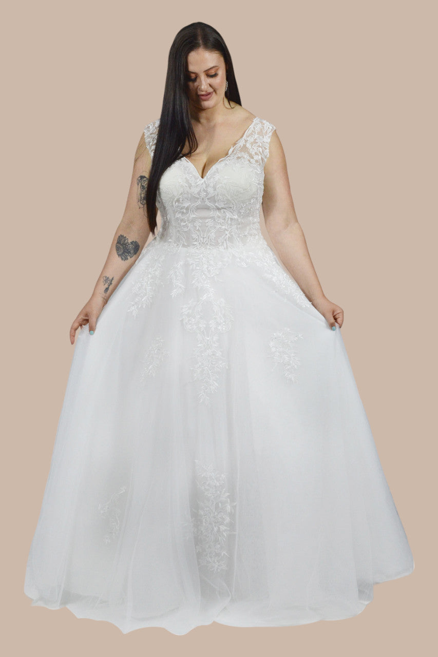 Plus size wedding dresses A line custom made Perth Australia online Envious Bridal & Formal