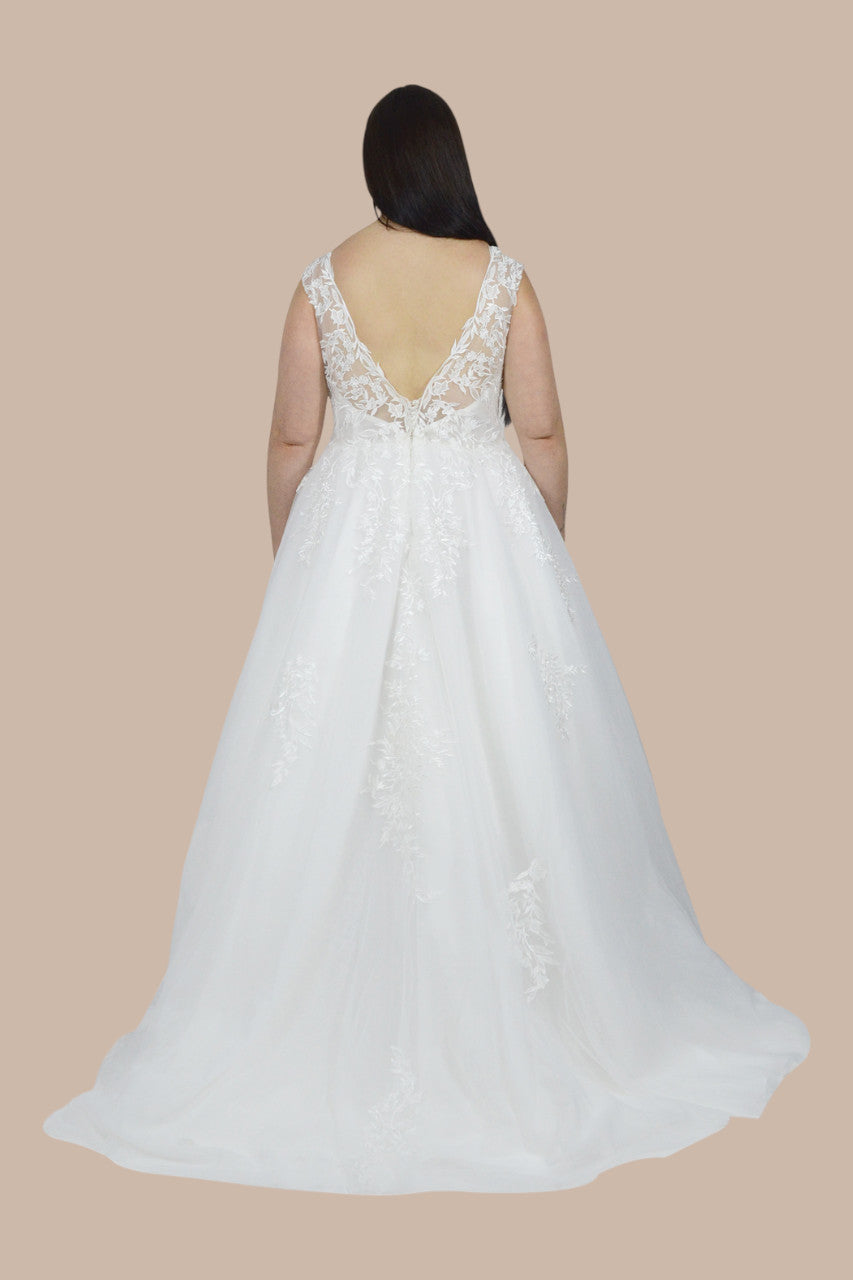 A line ball gown bridal gowns plus size Perth Australia Envious Bridal & Formal