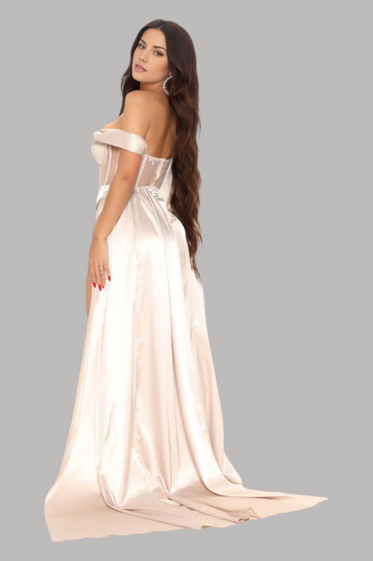 off the shoulder champagne formal dresses australia online envious bridal & formal