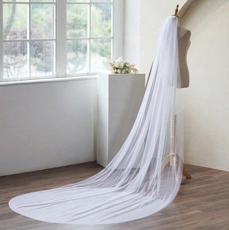 plain tulle bridal wedding veils Perth Australia Envious Bridal & Formal