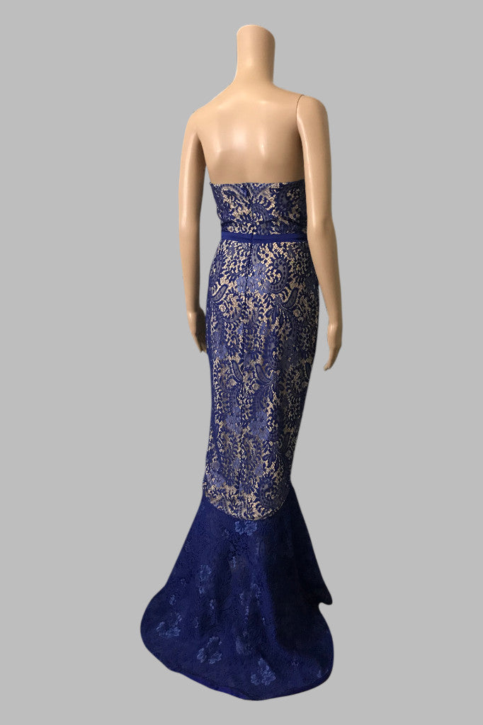 strapless lace bridesmaid dresses blue custom made Perth Australia Envious Bridal & Formal