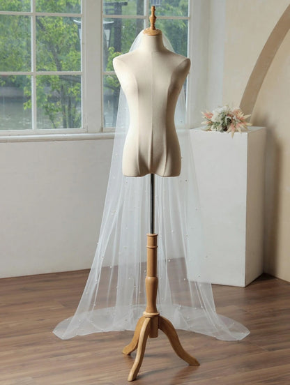 custom made tulle veil with pearls perth australia online envious bridal & formal