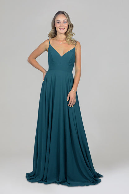 ESMINA | Flowy Chiffon Emerald Green Bridesmaid Dress Envious Bridal & Formal ESMINA | Flowy Chiffon Emerald Green Bridesmaid Dress Envious Bridal & Formal