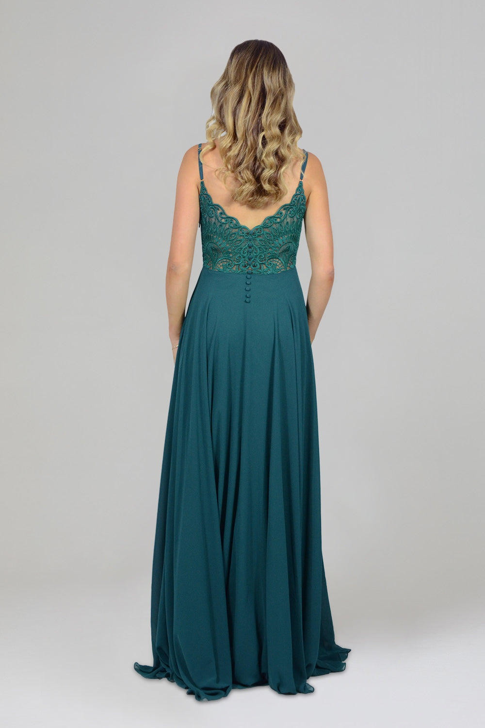 Strapless Emerald Green Bridesmaid Dress with Side Slit Flowing Chiffon  Sleeveless Summer Bridesmaid Dresses