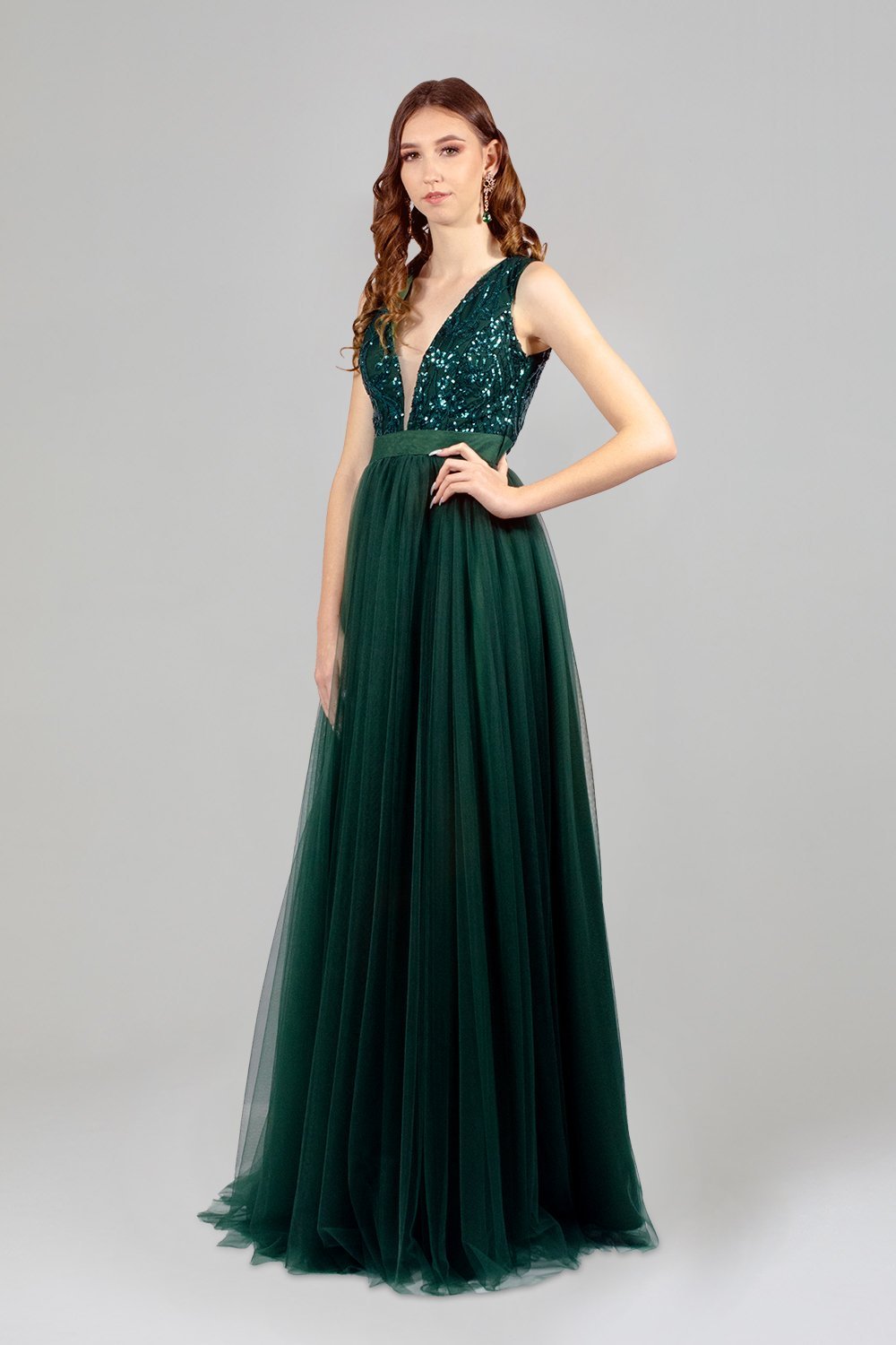 Emerald Green Ball Gown Quinceanera Dresses With Detachable Cape Appli –  formalgowns
