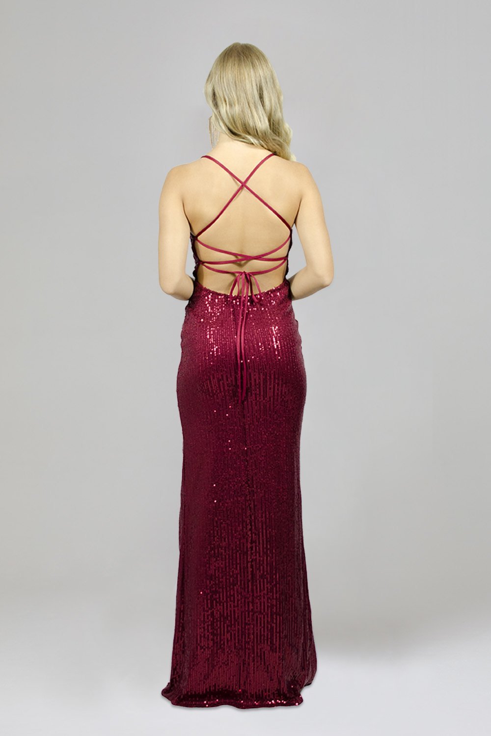 backless red burgundy sequin formal ball dresses perth envious bridal & formal
