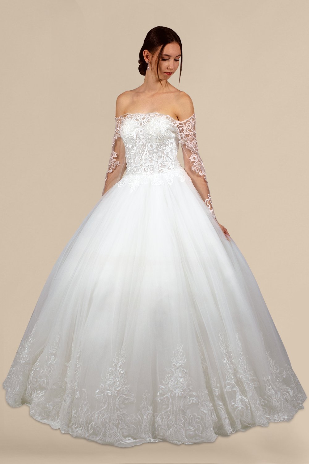 off the shoulder princess ball gown wedding dress custom made envious bridal & formal