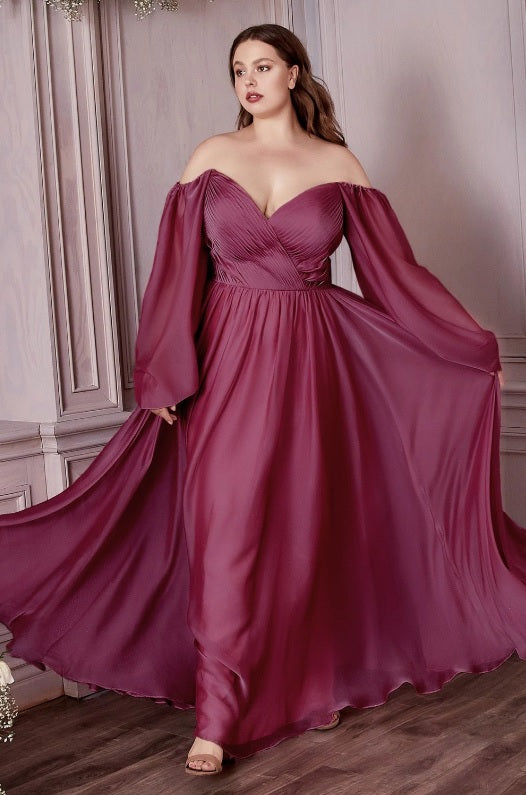 plus size burgundy chiffon off the shoulder long sleeve bridesmaid dresses perth australia envious bridal & formal