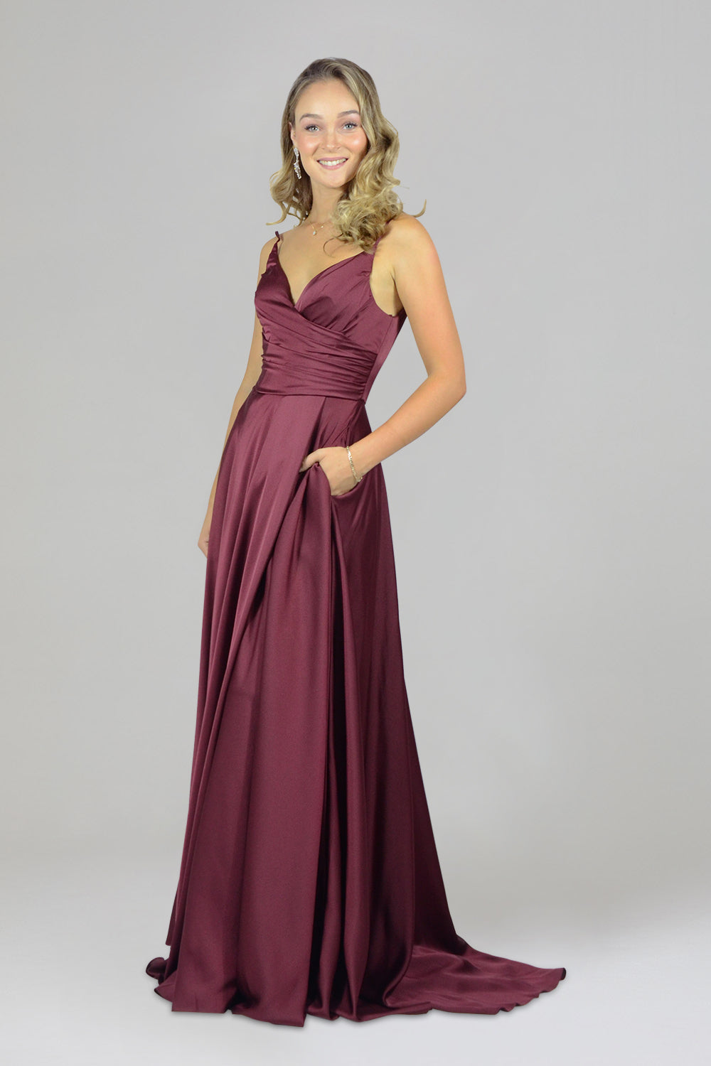 burgundy satin silk bridesmaid dresses custom made australia online envious bridal & formal