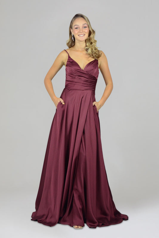 burgundy satin formal bridsmaid dresses perth australia envious bridal & formal