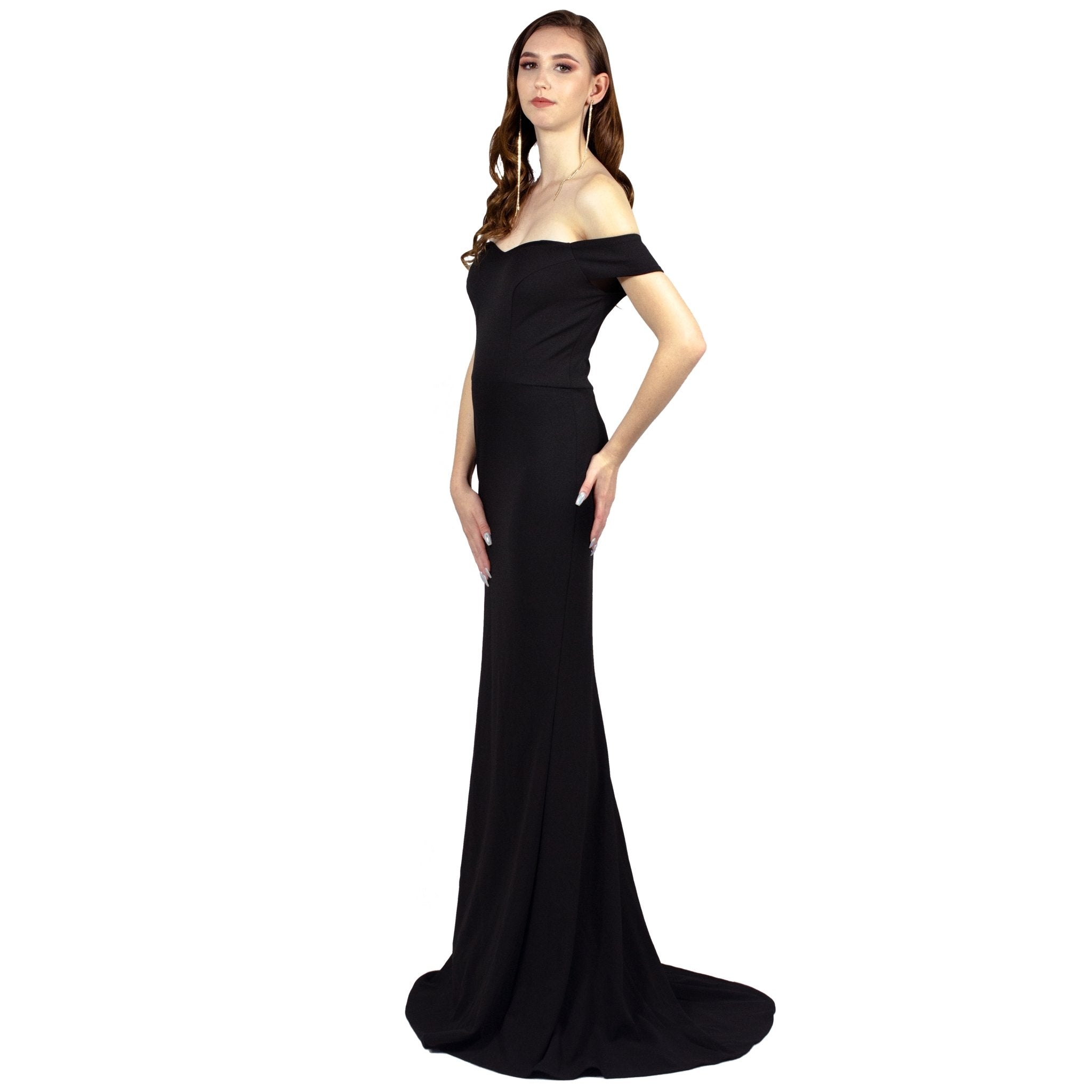 Formal Black Off-The Shoulder Dress
