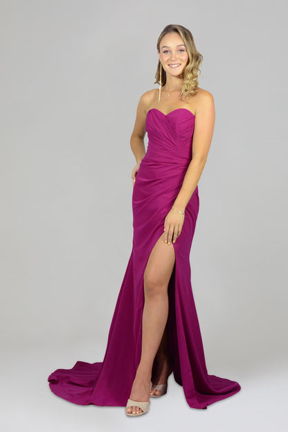 custom made magenta silk bridesmaid dresses perth australia envious bridal & formal 