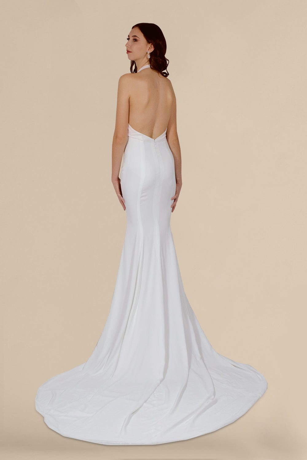 custom made minimalist crepe wedding dresses dressmaker perth australia envious bridal & formal