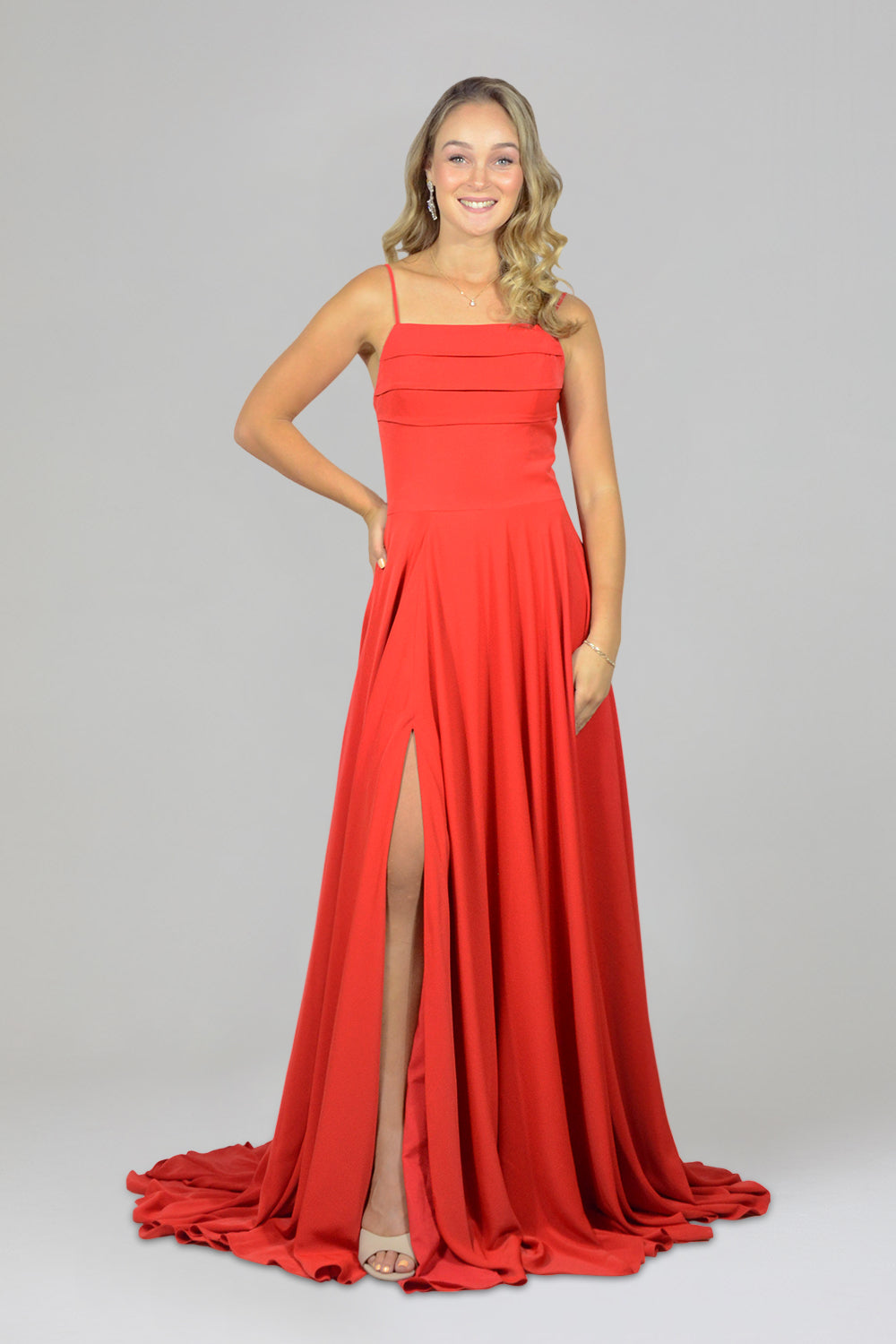 custom made red bridesmaid dresses flowy style perth australia envious bridal & formal
