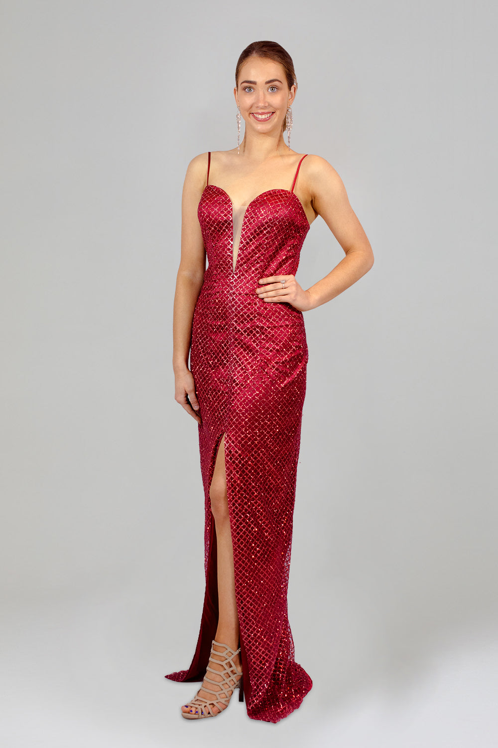 custom made red glitter formal dresses envious bridal & formal