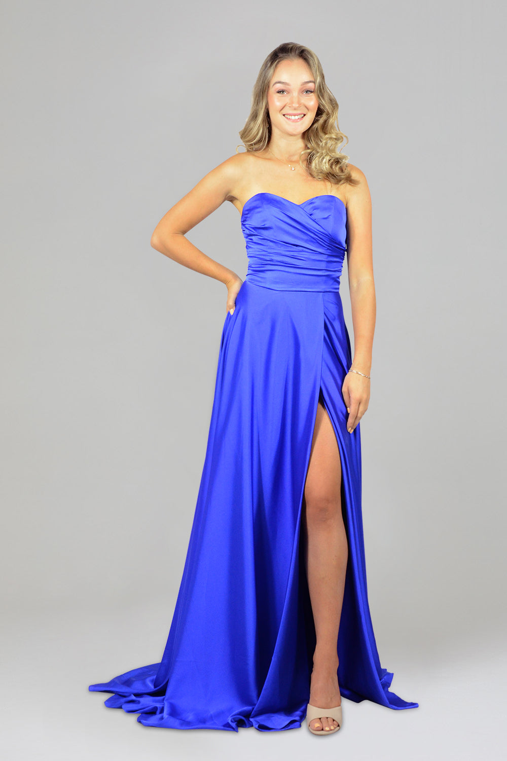 custom made to order cobalt blue silk bridesmaid dresses perth australia online envious bridal & formal