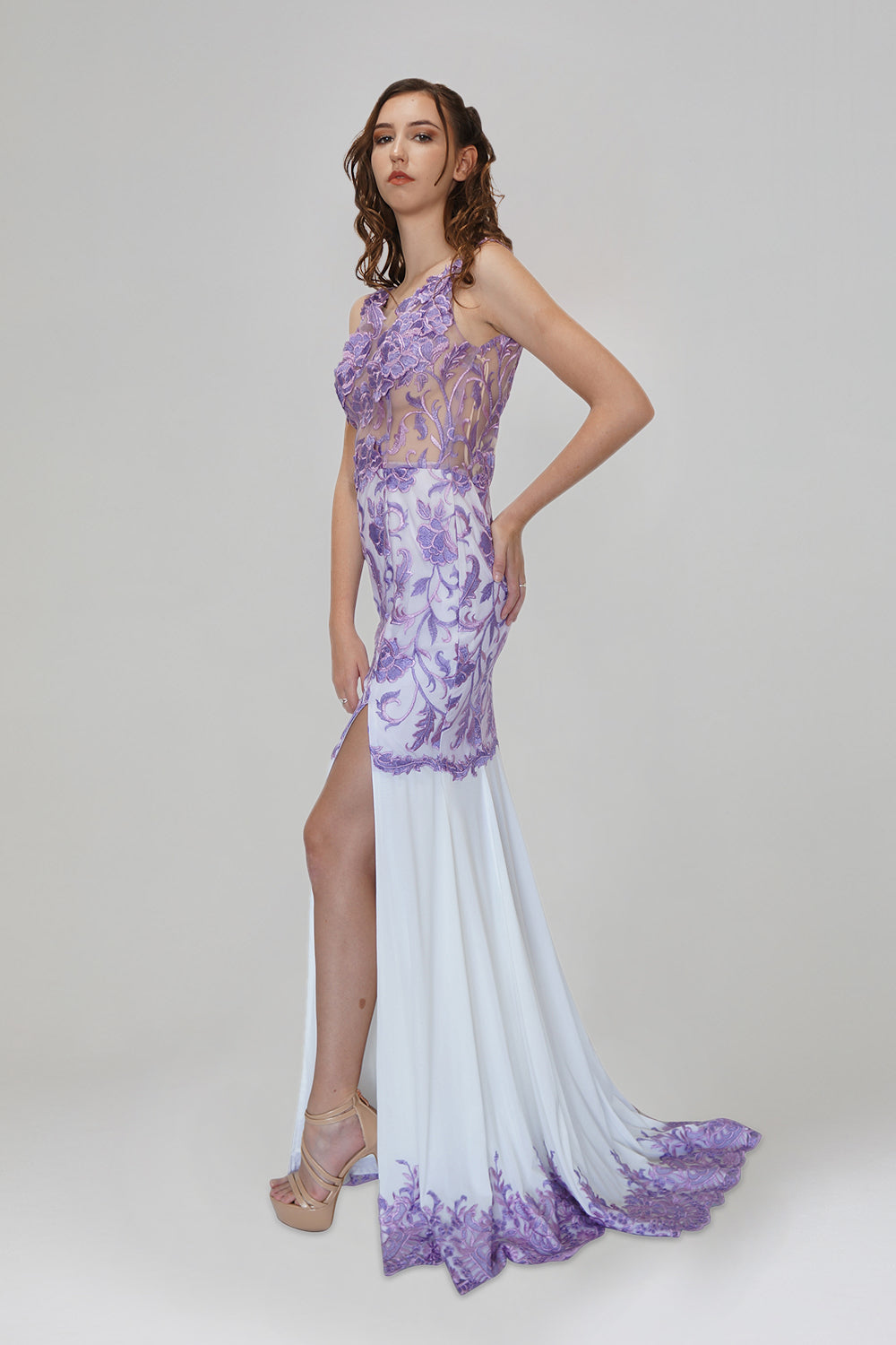 custom purple lilac illusion bridesmaid dresses perth australia envious bridal & formal 