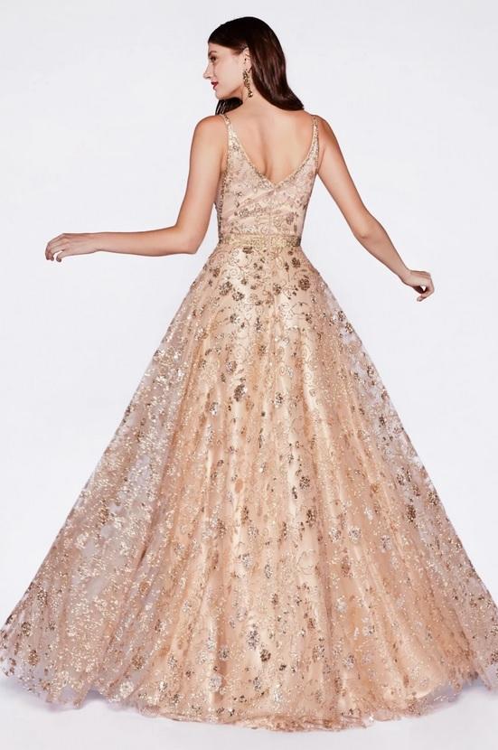 DHARA | A Line Glitter Rose Gold Formal Gown Envious Bridal & Formal DHARA | A Line Glitter Rose Gold Formal Gown Envious Bridal & Formal