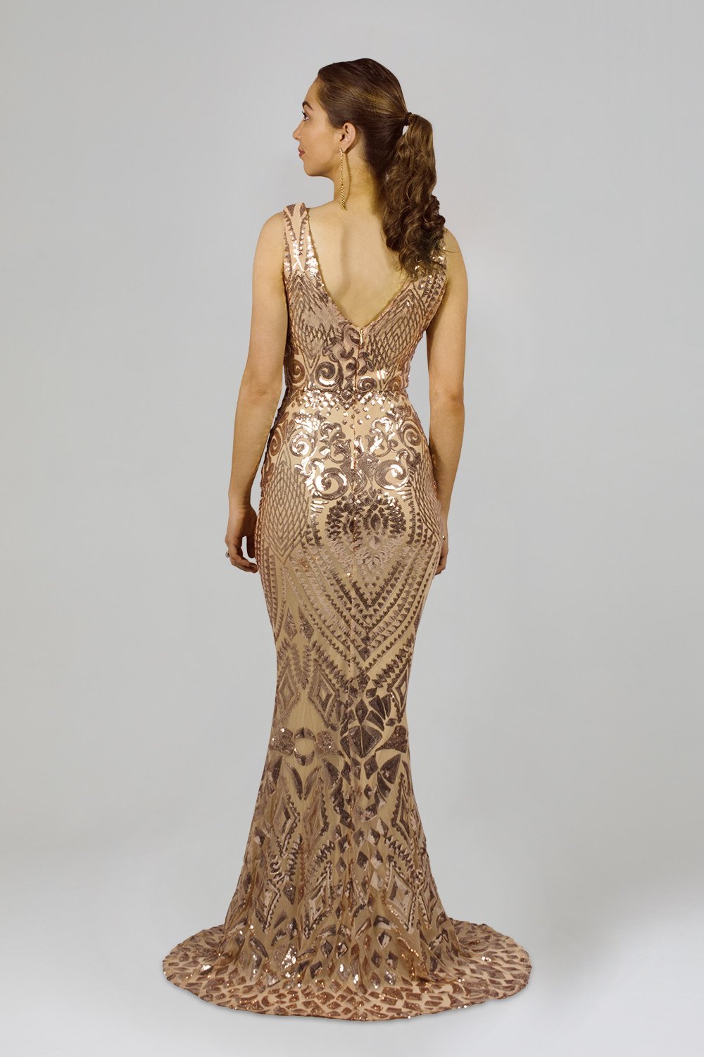 rose gold sequin bridesmaid dresses custom made perth australia envious bridal & formal