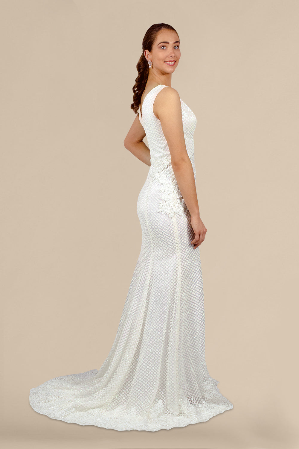 glitter ivory mermaid wedding dresses perth australia envious bridal & formal