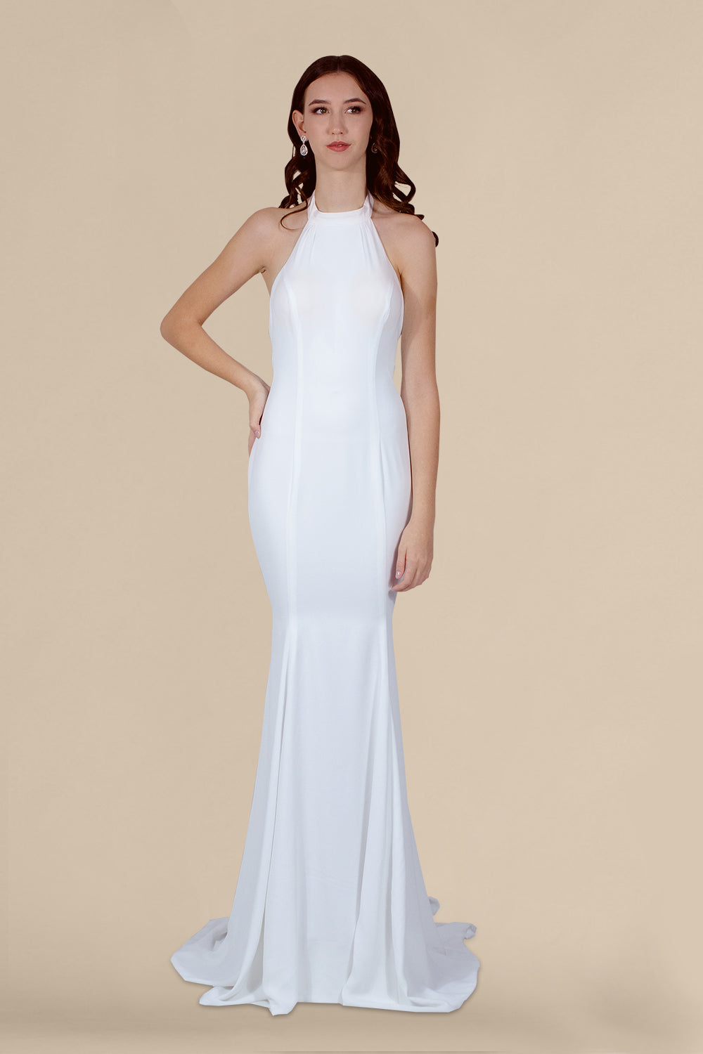 halter high neck wedding dress inspired megan markle custom made envious bridal & formal