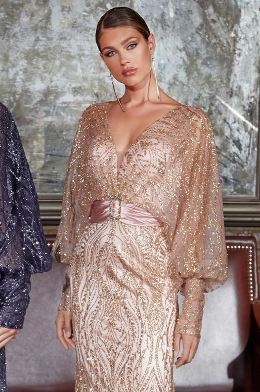 gold glitter long sleeved bridesmaid dresses perth australia envious bridal & formal