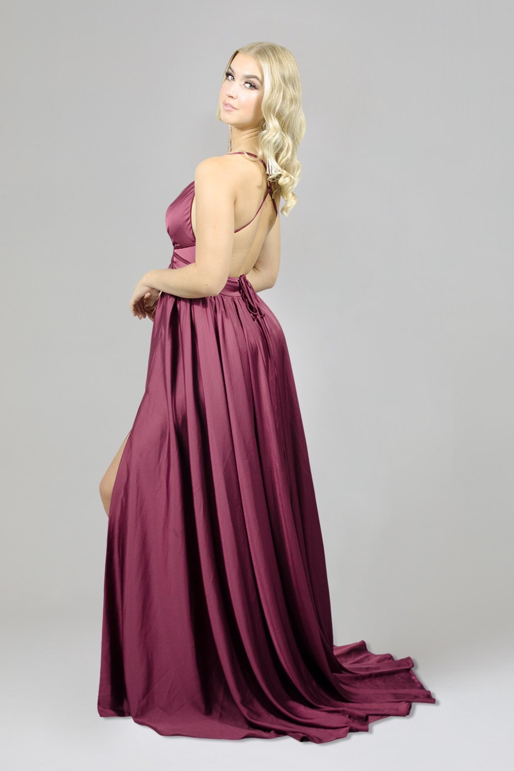 burgundy silk satin bridesmaid dresses custom made australia dressmaker envious bridal & formal