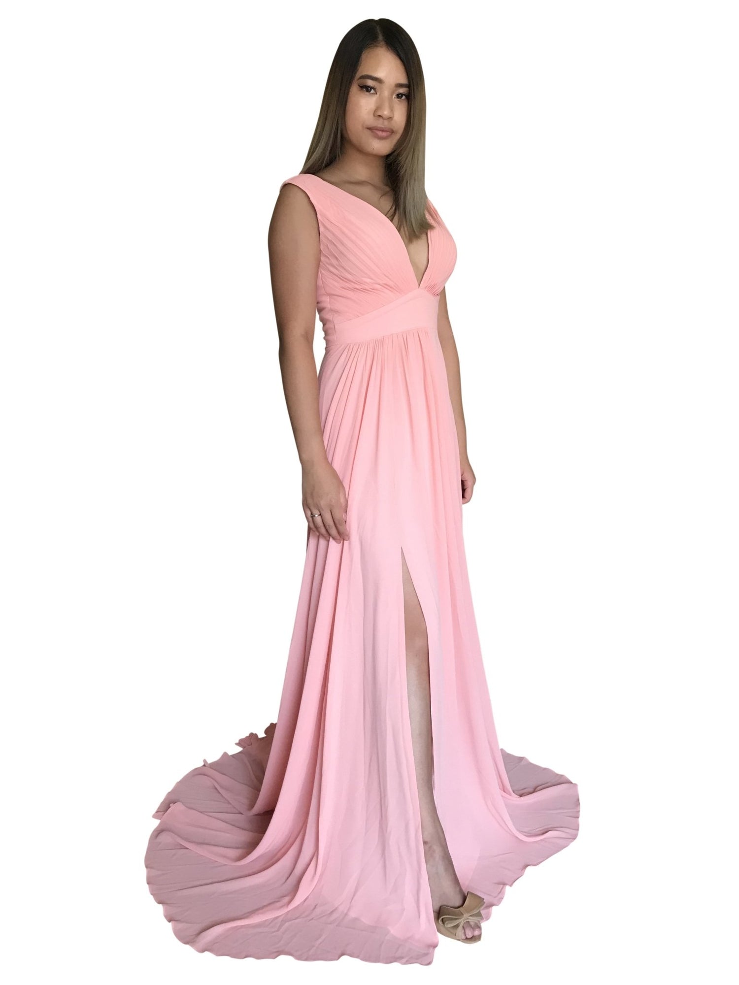 custom made pink chiffon bridesmaid dresses perth australia envious bridal & formal