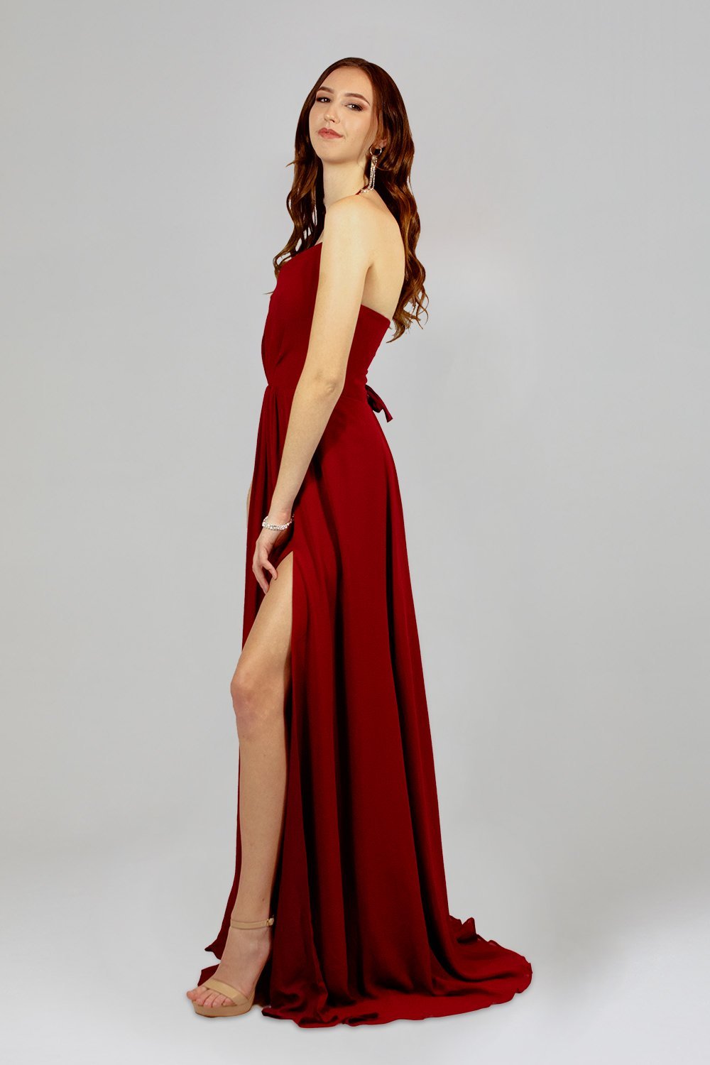 KYLA | Flowy Chiffon Burgundy Bridesmaid Dress Envious Bridal & Formal KYLA | Flowy Chiffon Burgundy Bridesmaid Dress Envious Bridal & Formal