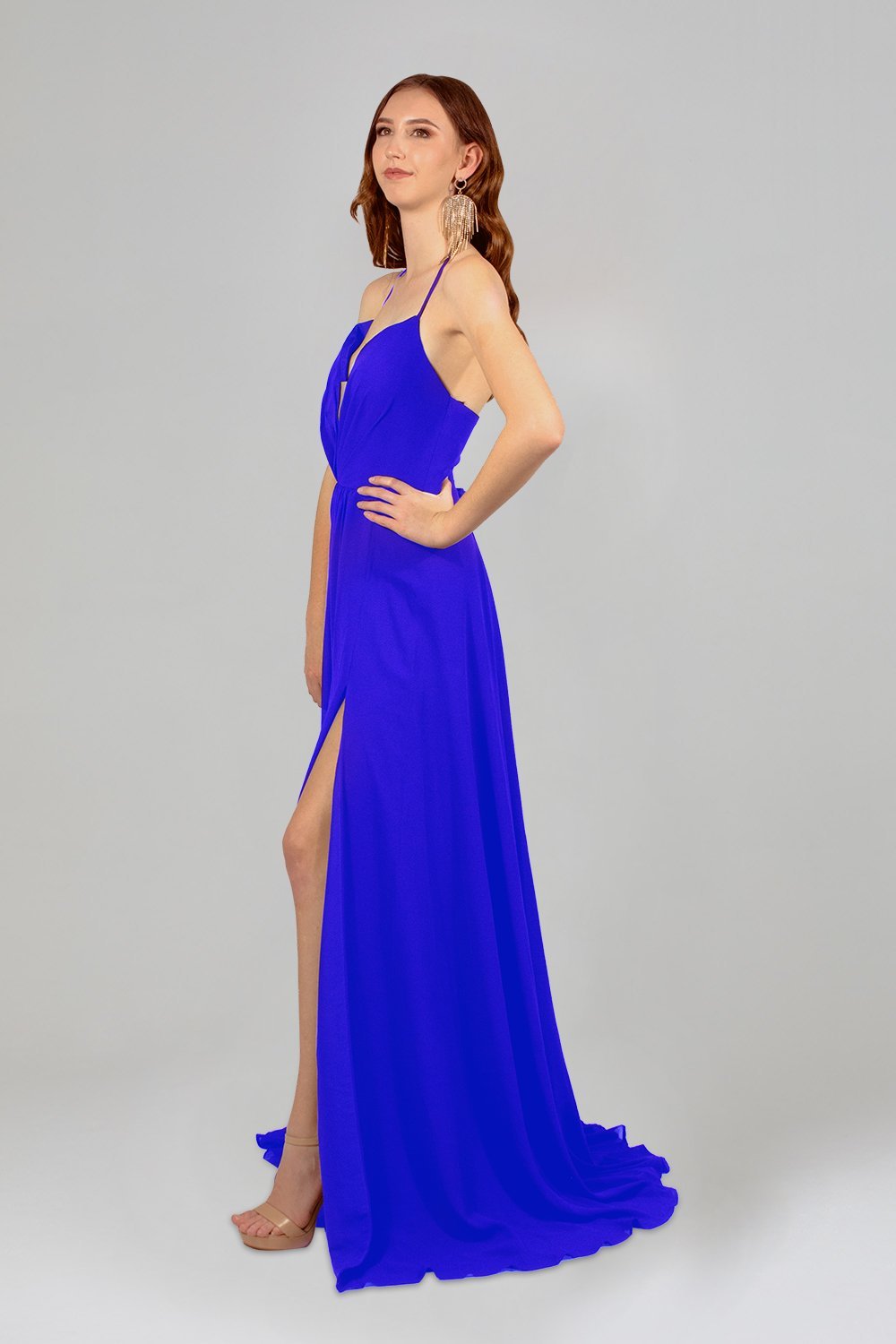 KYLA | Flowy Chiffon Cobalt Blue Bridesmaid Dress Envious Bridal & Formal KYLA | Flowy Chiffon Cobalt Blue Bridesmaid Dress Envious Bridal & Formal