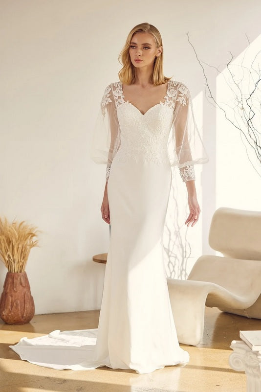 long sleeve mermaid wedding dress custom made australia envious bridal & formal