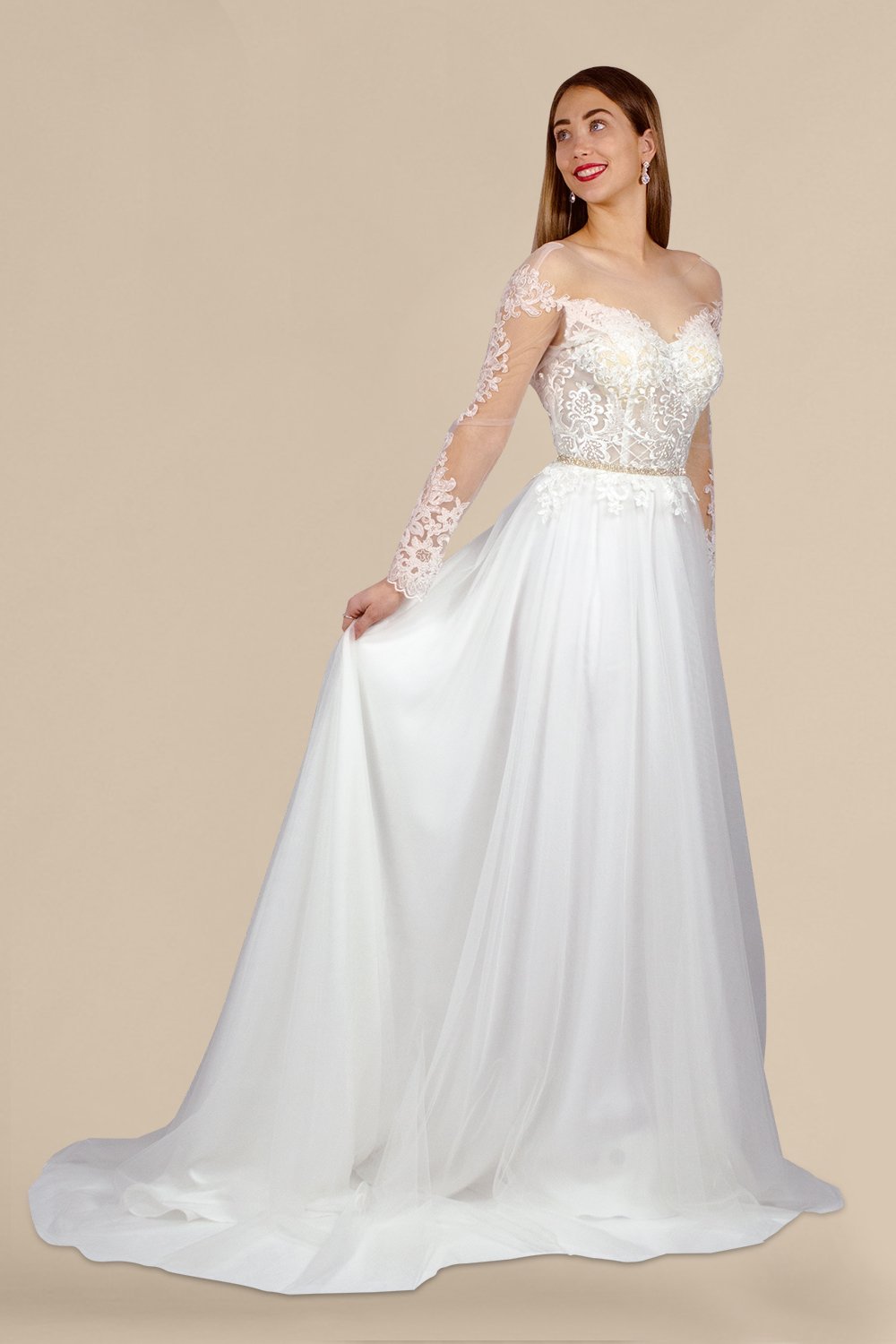 illusion sleeve long sleeved wedding dresses custom made australia envious bridal & formal