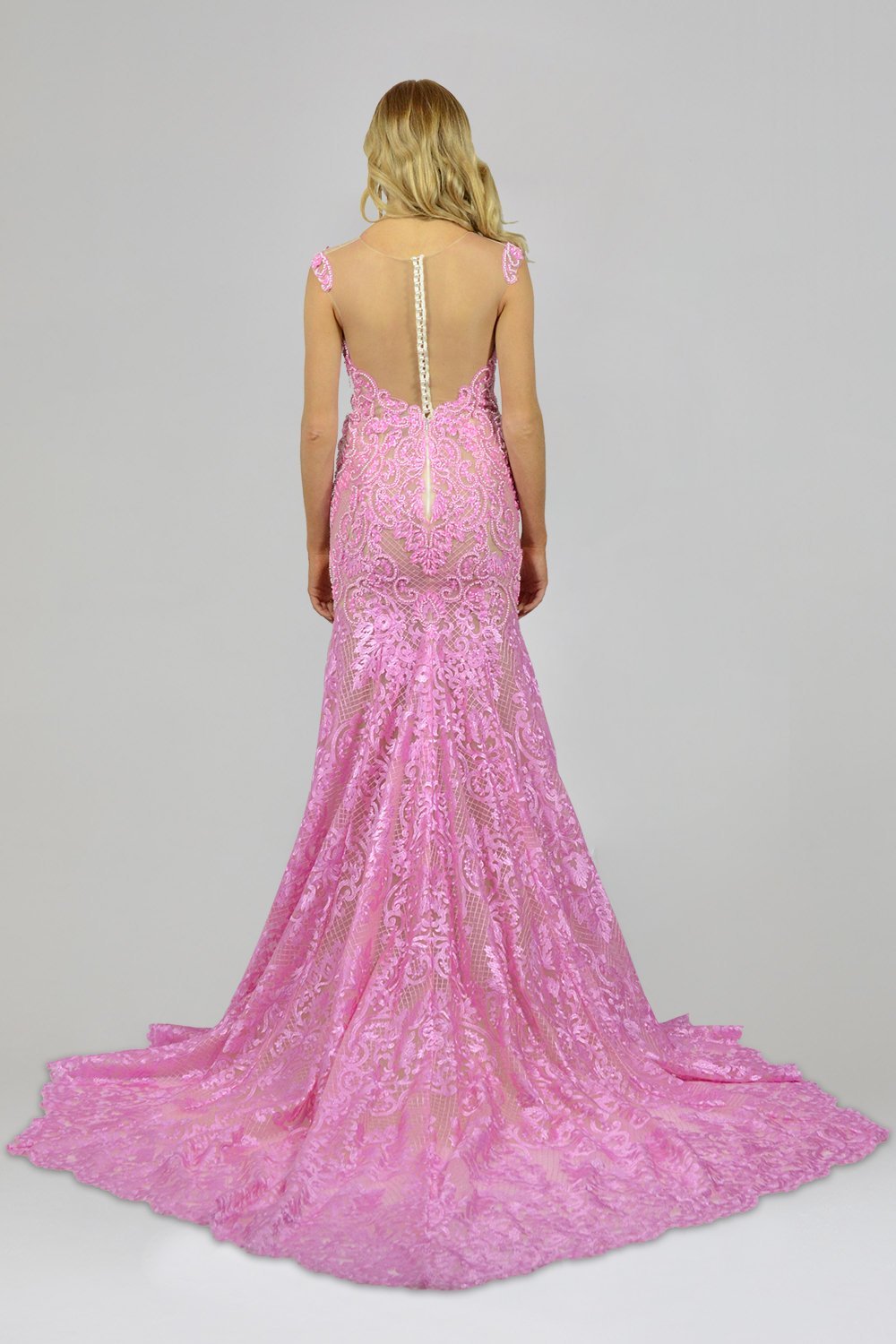 lace pink mermaid wedding dresses online australia envious bridal & formal