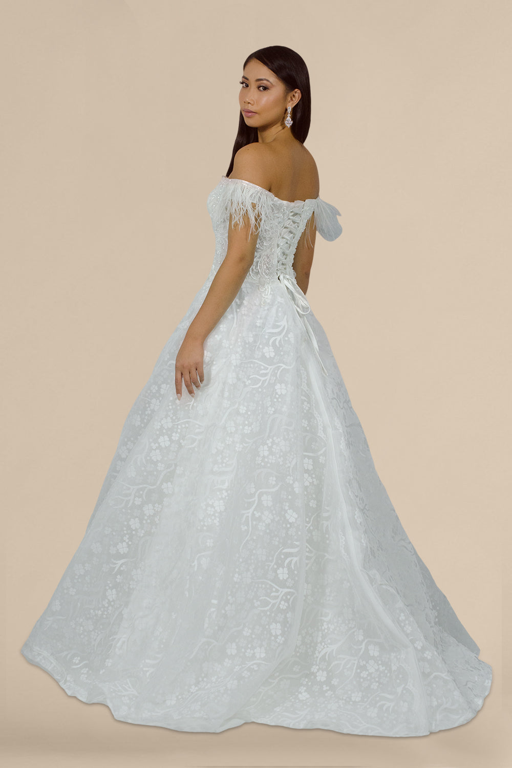 off shoulder lace vintage style wedding dress perth australia envious bridal & formal
