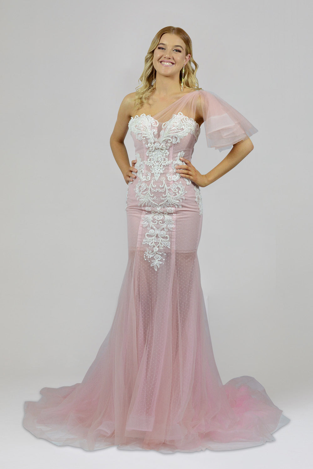 one shoulder pink wedding dresses perth australia envious bridal & formal