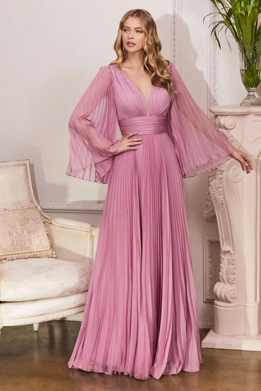 pink pleated long sleeve chiffon bridesmaid dresses perth australia envious bridal & formal