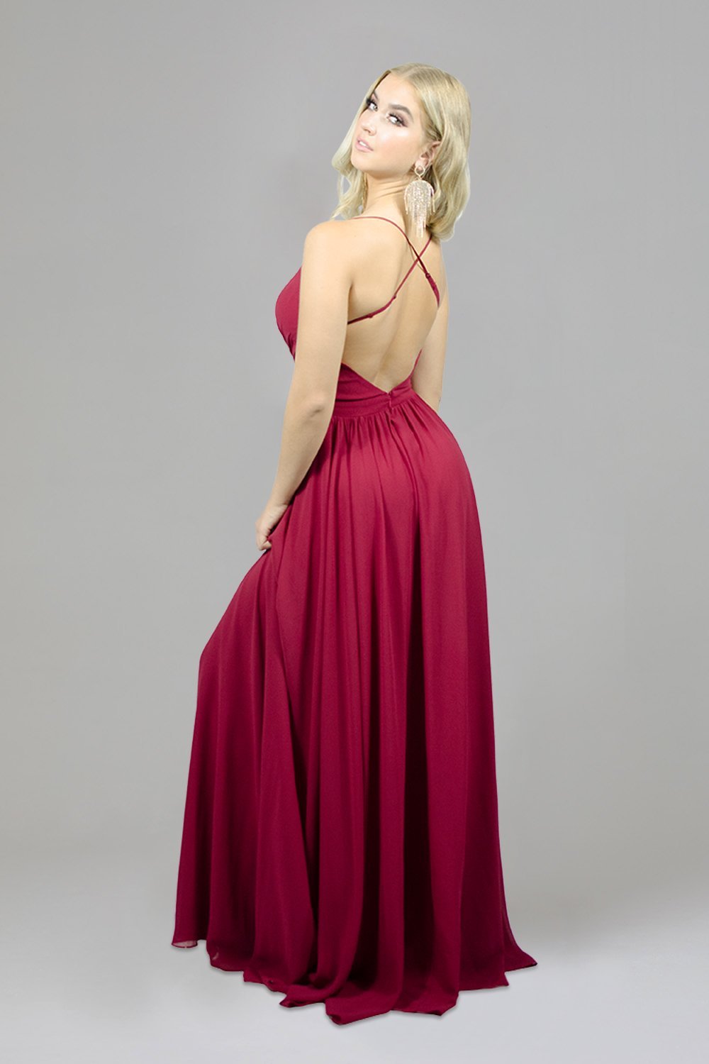 custom made burgundy red bridesmaid chiffon dresses perth australia envious bridal & formal