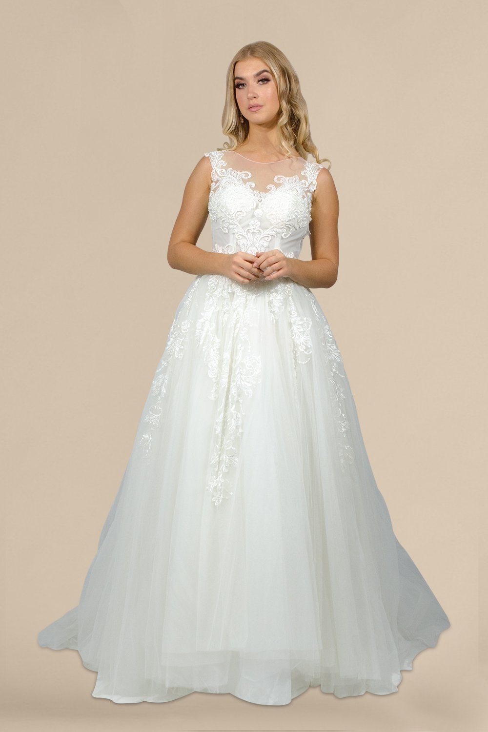lace bodice tulle A line wedding dress custom made australia envious bridal & formal