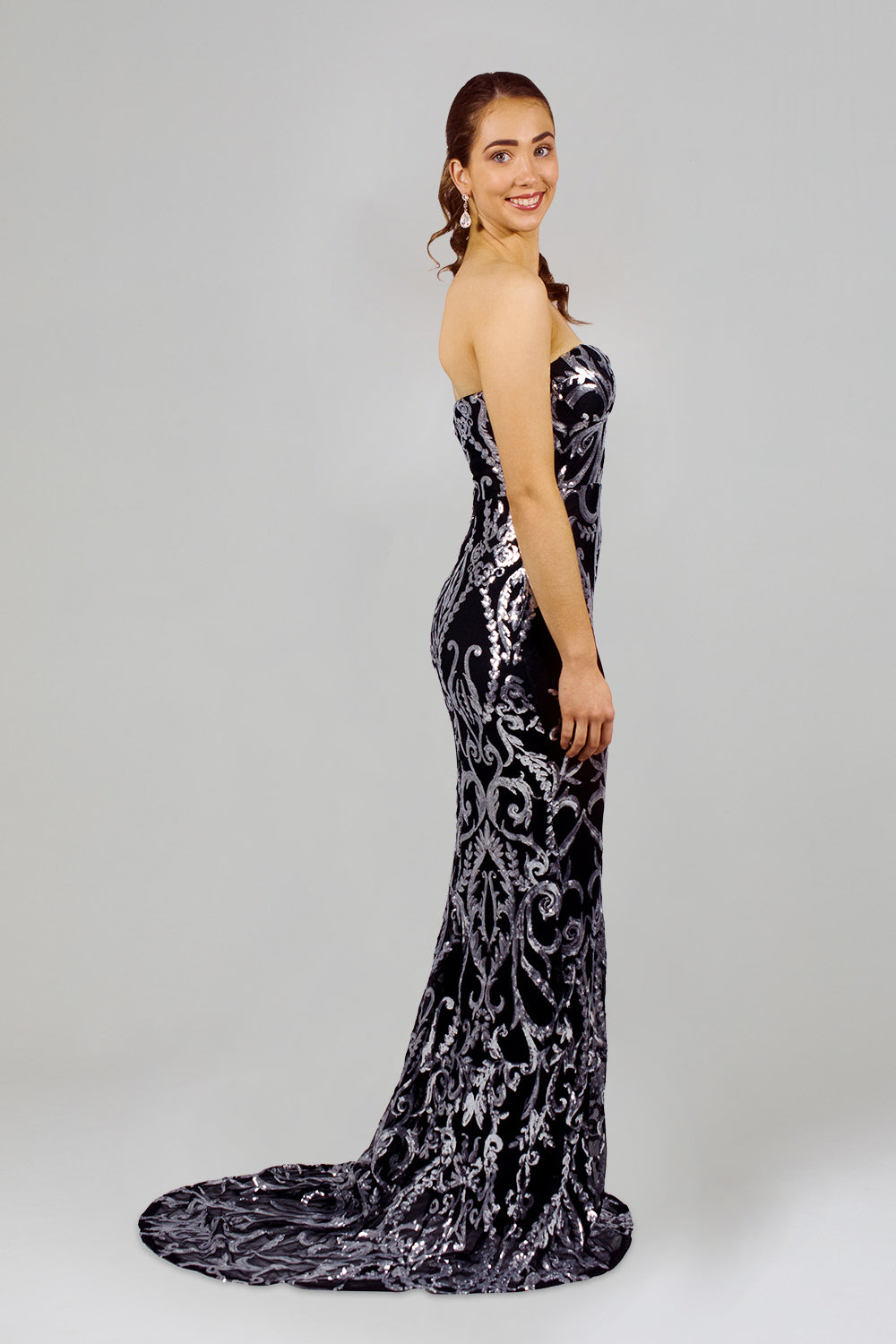 silver sequins evening dresses perth australia envious bridal & formal