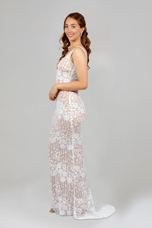 white sequin evening dress perth australia online envious bridal & formal