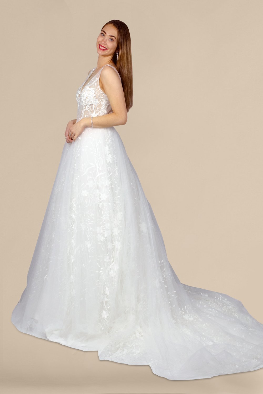 custom bridal dressmaker lace A line princess wedding gown australia envious bridal & formal