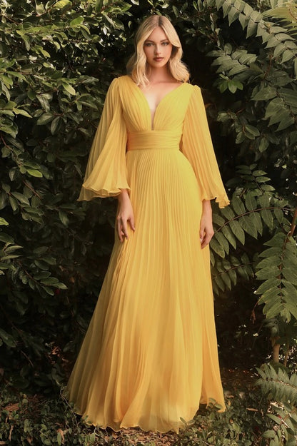 yellow pleated long sleeve chiffon bridesmaid dresses perth australia envious bridal & formal